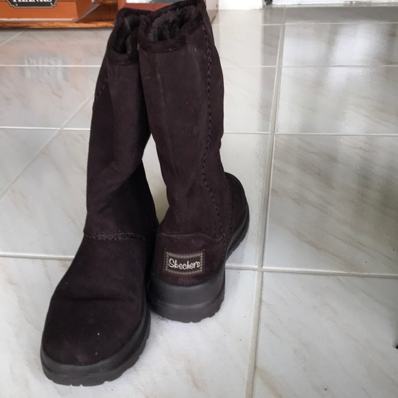 skechers fur lined boots